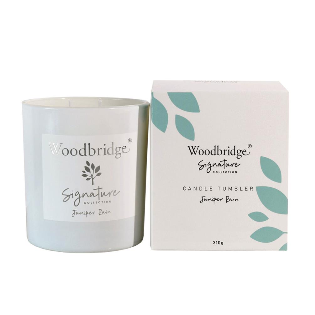 Woodbridge Juniper Rain 2 Wick Boxed Tumbler Candle £11.69